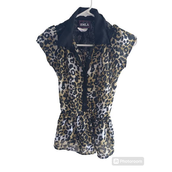 Rmla Tops - Size 10 RMLA cheetah print cap sleeve women's shirt #11